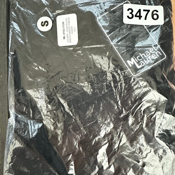 Michael Lauren Calder Sleeveless Dress Black Mesh Insert Raw Edge Size S NWT - Picture 7 of 8